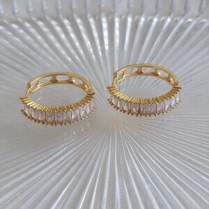 Gold Baguette Earrings